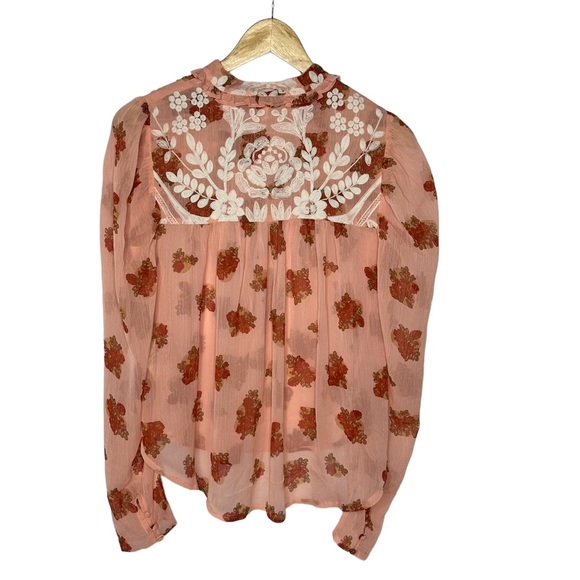 NWOat Free People Patricia Embroidered Blouse xs - Picture 6 of 15